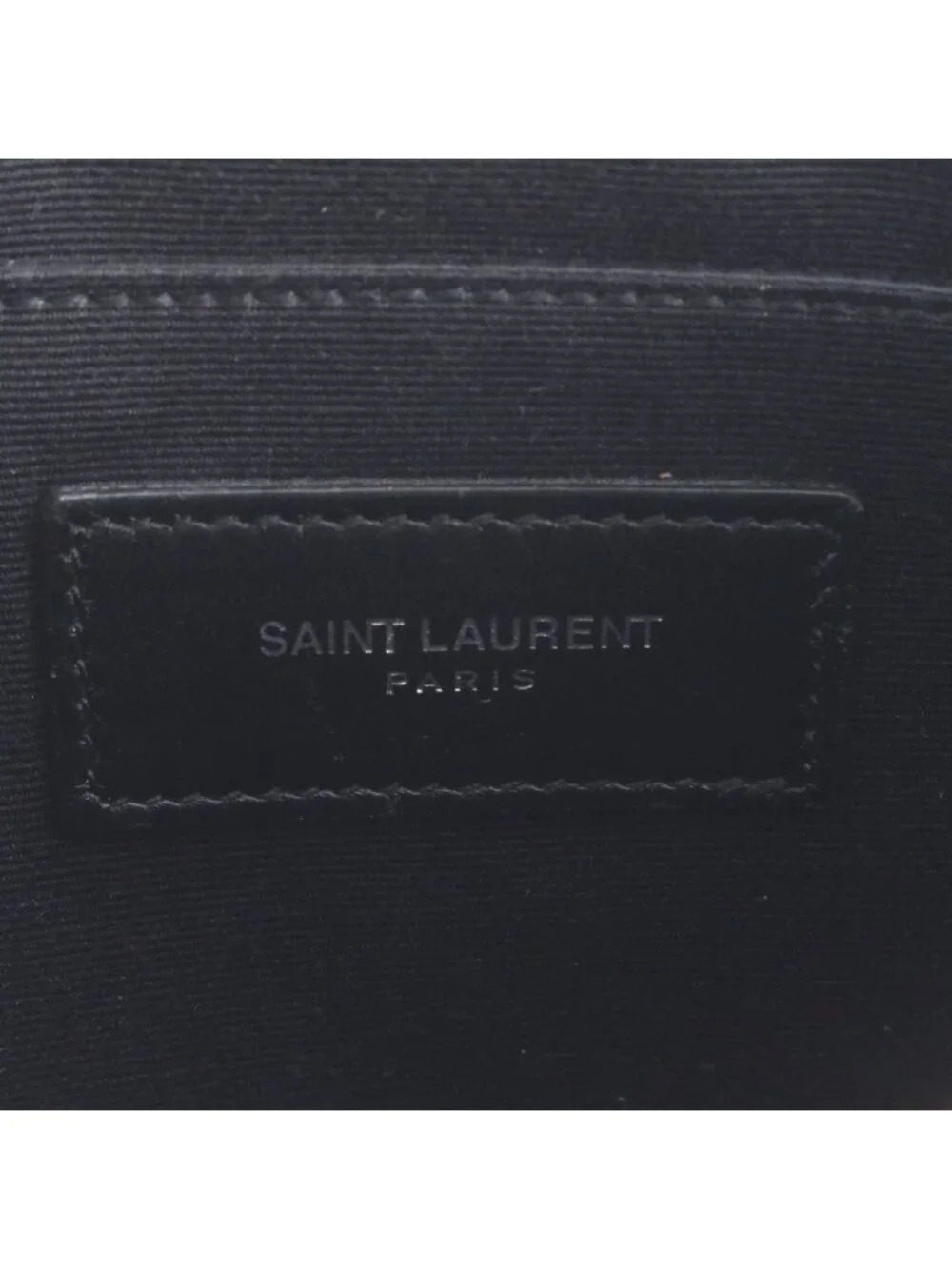 ★SOLD★ Saint Laurent YSL Yves Smoking Forever Patch Leather Clutch Pouch - Picture 7 of 8